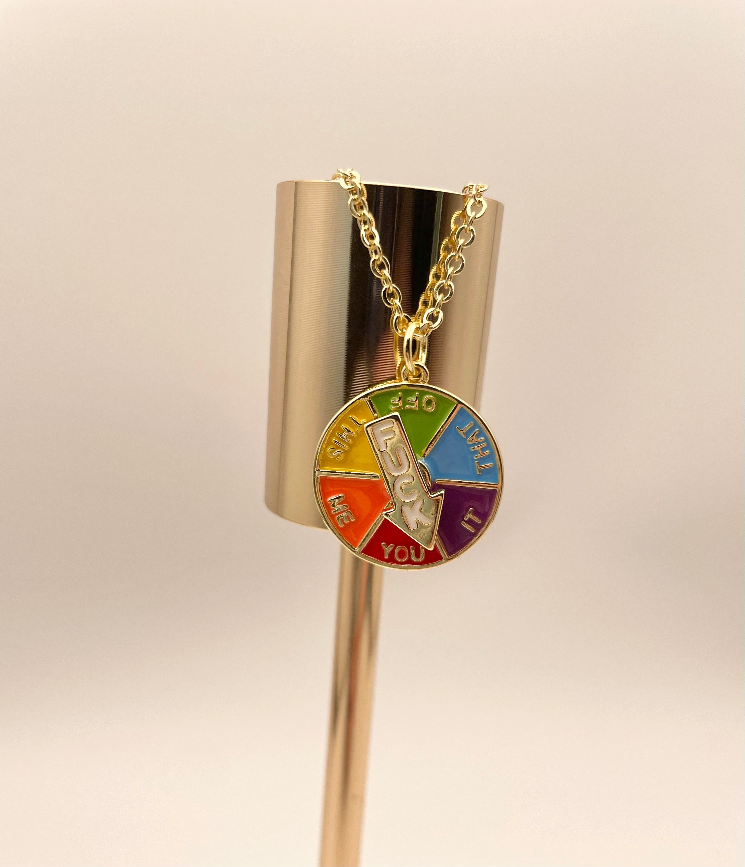 F*ck Spinner Necklace